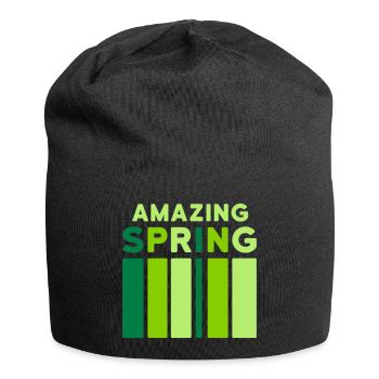 Amazing Spring (bar) - Jersey Beanie - black - Front