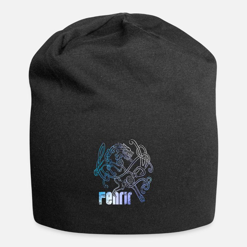Wikinger Fenrir Symbol - Jersey-Beanie - Schwarz