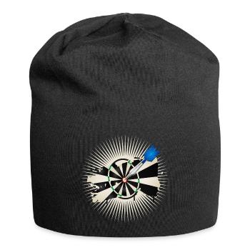 jeu de fléchettes radiant avec flèche de fléchette bleue - Bonnet en jersey - noir - Devant
