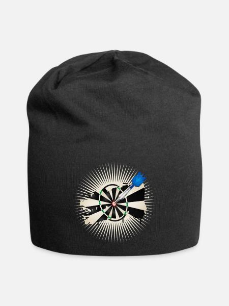 jeu de fléchettes radiant avec flèche de fléchette bleue - Bonnet en jersey - noir