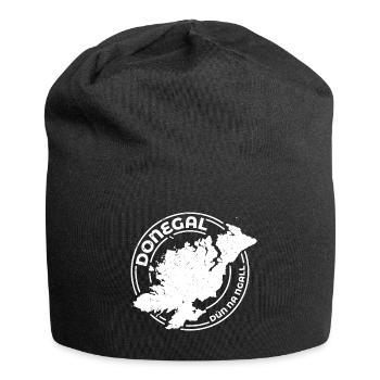 Comté de Donegal Irlande | Timbre de contour de carte - Bonnet en jersey - noir - Devant