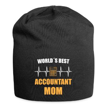 Accountant Mother Heartbeat - Jersey Beanie - black - Front