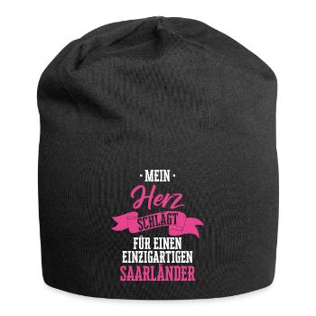 Saarland Saarländerin Saarländer Spruch - Jersey-Beanie - Schwarz - Vorne