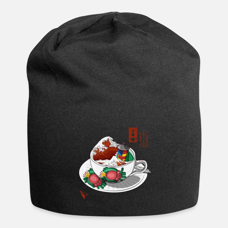 Vague de thé frison - Bonnet en jersey - noir