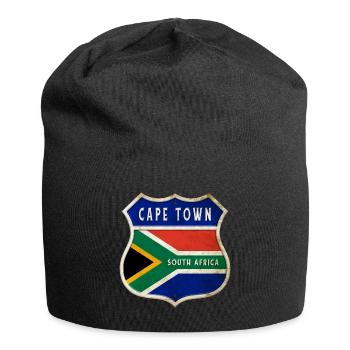 Kapstadt Südafrika Wappen Flaggen Design - Jersey-Beanie - Schwarz - Vorne