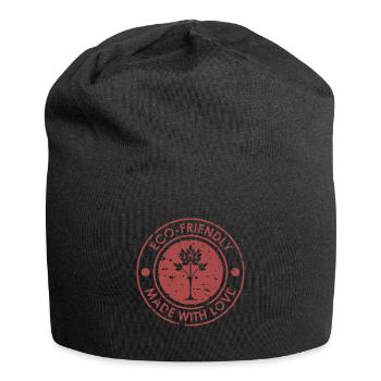 Umweltfreundliches Baum-Emblem-Design - Jersey-Beanie - Schwarz - Vorne