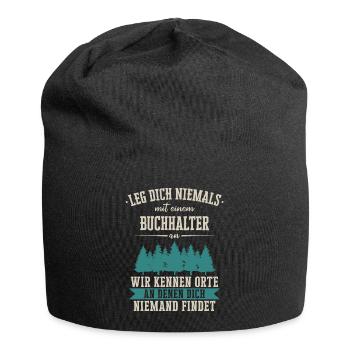 Buchhalter Buchhaltung Finanzbuchhaltung Spruch - Jersey-Beanie - Schwarz - Vorne