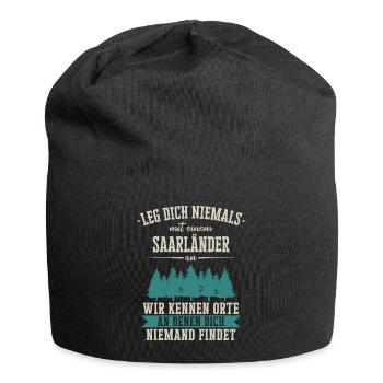Saarland Saarländerin Saarländer Spruch - Jersey-Beanie - Schwarz - Vorne
