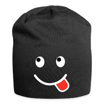 Smile, lustige Gesicht lustige Bilder - Jersey-Beanie - Schwarz - Vorne
