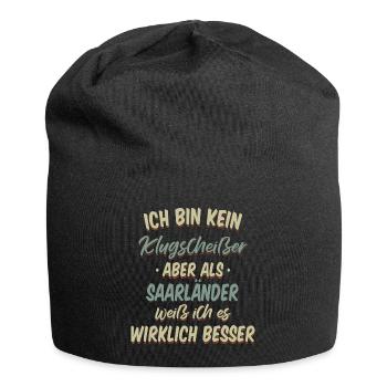 Saarland Saarländerin Saarländer Spruch - Jersey-Beanie - Schwarz - Vorne