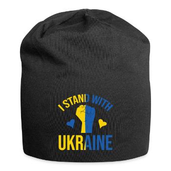 I Stand With Ukraine - Jersey Beanie - black - Front