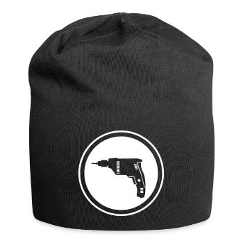 Bohrmaschine - Jersey-Beanie - Schwarz - Vorne