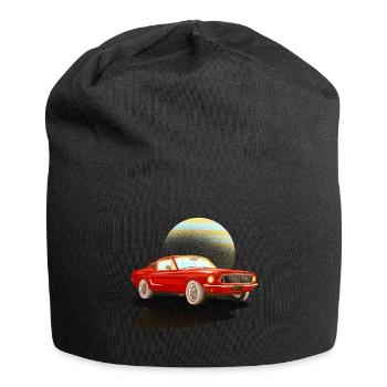 Voiture voiture rouge - Bonnet en jersey - noir - Devant