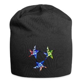 Seesterne - Jersey-Beanie - Schwarz - Vorne