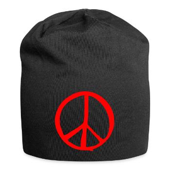 peace sign - Jersey Beanie - black - Front