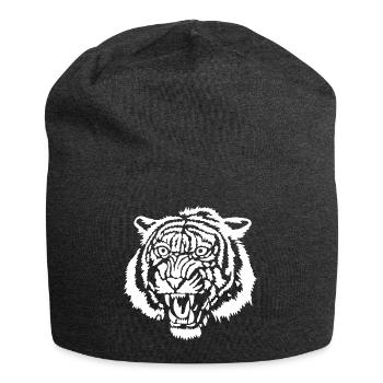 White tiger graffiti - Jersey Beanie - charcoal grey - Front