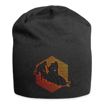 Bob fahren Bob Bobsport Zweierbob Bobbahn - Jersey-Beanie - Schwarz - Vorne