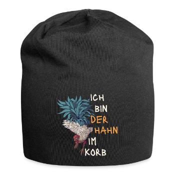 Ich Bin Der Hahn Im Korb. Lustiges Geschenk Fun - Jersey-Beanie - Schwarz - Vorne