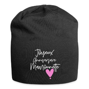 Joyeux anniversaire maman - Bonnet en jersey - noir - Devant