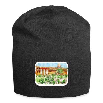 Jaipur Inde Aquarelle Esquisse Peinture Dessinée - Bonnet en jersey - charbon - Devant