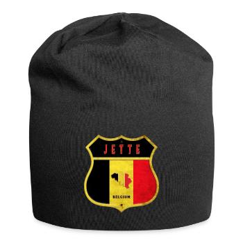 Jette Belgique Armoiries Drapeaux Design - Bonnet en jersey - noir - Devant