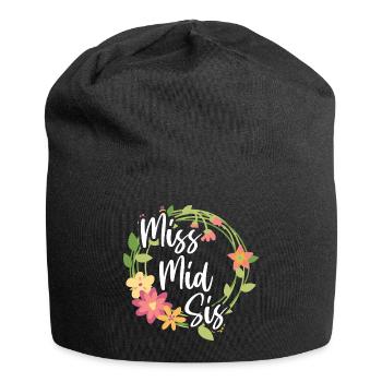 Miss mid Sis Zitat für die Middle Sister - Jersey-Beanie - Schwarz - Vorne