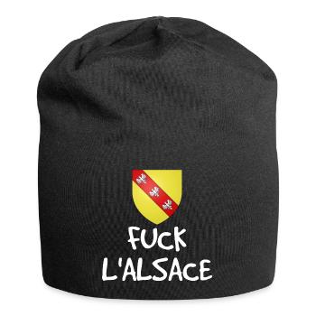 Fuck L'Alsace - Humor Lorrain - Jersey-Beanie - Schwarz - Vorne