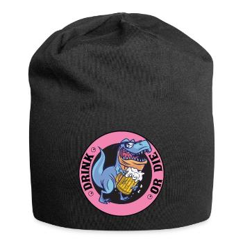 T-Rex Sauf Club - Saufen Bier Trinken - Lustiges - Jersey-Beanie - Schwarz - Vorne