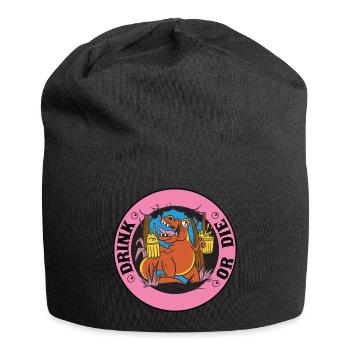Saufen Bier Trinken - Lustiges Saufen - Jersey-Beanie - Schwarz - Vorne