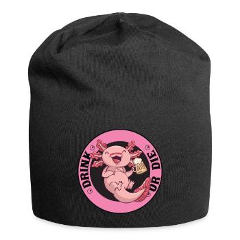 Saufen Bier Trinken - Kawaii Saufen - Jersey-Beanie - Schwarz - Vorne