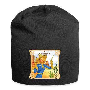 Soyez une fille - Bonnet en jersey - noir - Devant
