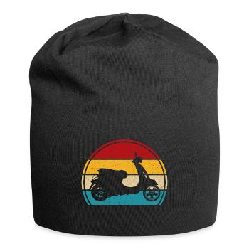 Motorroller Retro rollerfahren scooter moped - Jersey-Beanie - Schwarz - Vorne