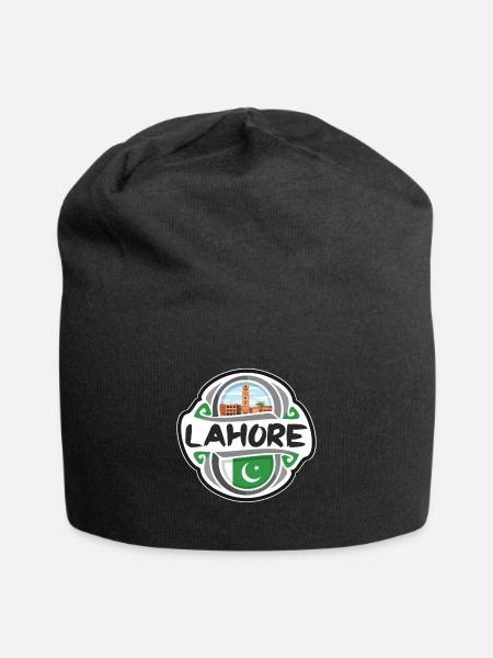 Lahore Pakistan Flagge Abzeichen Reise Souvenir Stempel - Jersey-Beanie - Schwarz