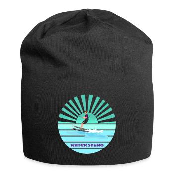 Sunset water skiing - Jersey Beanie - black - Front