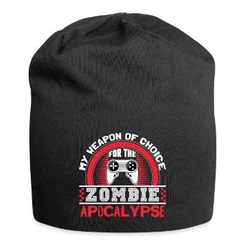 Zombie Apocalypse Virus Funny Saying - Jersey Beanie - black - Front