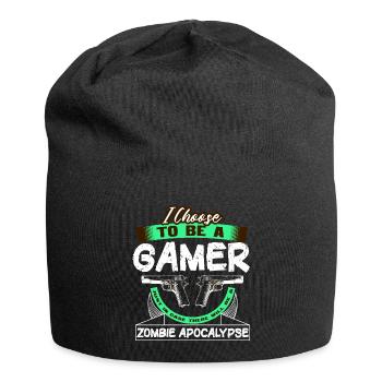 Zombie Apocalypse Games Horror Gift Idea - Jersey Beanie - black - Front