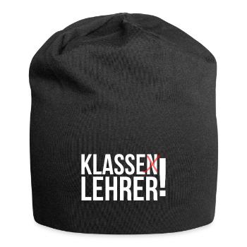 Klasse Lehrer - Jersey-Beanie - Schwarz - Vorne