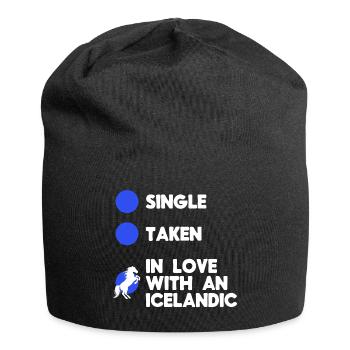 Islandpferde Pferdenarr Pferde Humorvoll Statement - Jersey-Beanie - Schwarz - Vorne