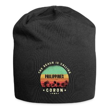 Coron Indonesia beach design - Jersey Beanie - black - Front