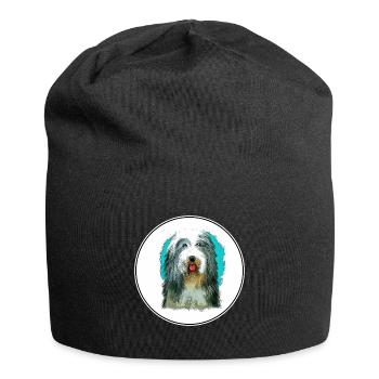 Beagle-Harrier Scent Hound Dog Sketch Illustration - Jersey Beanie - black - Front