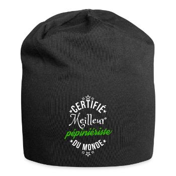 Certifié Meilleur Pépiniériste du monde - Bonnet en jersey - noir - Devant