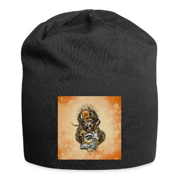 Anubis mask with the all-seeing eye - Jersey Beanie - black - Front