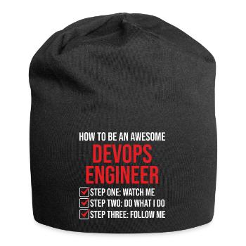 DevOps Ingenieur Motivation Zitat T-Shirt - Jersey-Beanie - Schwarz - Vorne