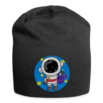 Astronaut, Cosmos, Spaceman - Jersey Beanie - black - Front