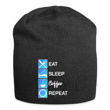 Eal Sleep Coffee Repeat Caffeine Addict Coffee - Jersey-Beanie - Anthrazit - Vorne
