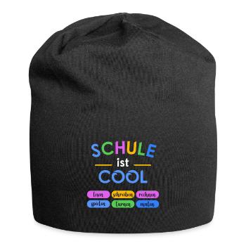 Schule ist cool - Jersey-Beanie - Schwarz - Vorne