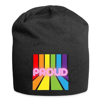 proud pride lgbt lgbtqi - Bonnet en jersey - noir - Devant