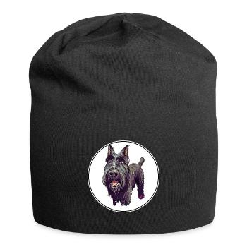 Mittelschnauze Standard Schnauzer Illustration de chien - Bonnet en jersey - noir - Devant