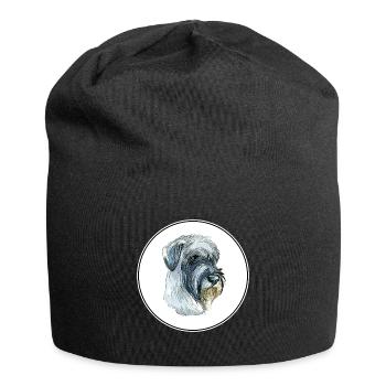 Mittelschnauze Standard Schnauzer Illustration de chien - Bonnet en jersey - noir - Devant