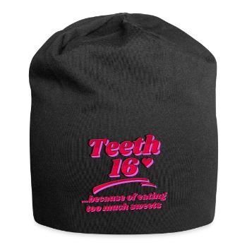 Drôle de sweet tooth statement sucre - Bonnet en jersey - noir - Devant